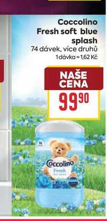 Coccolino Fresh soft blue splash 74 dávek