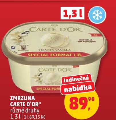 ZMRZLINA CARTE D'OR různé druhy, 1,3 l