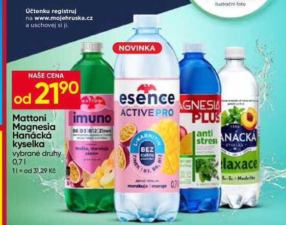 Hanácká kyselka vybrané druhy 0,7l