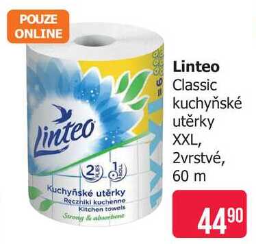Linteo Classic Kuchyňské utěrky 2vrstvé, 60 m 