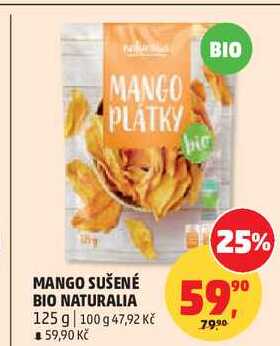 MANGO SUŠENÉ BIO NATURALIA, 125 g