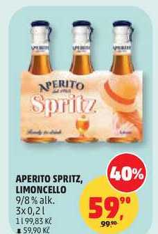 APERITO SPRITZ, LIMONCELLO 9/8% alk., 3x0,2 l