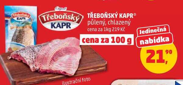 TŘEBOŇSKÝ KAPR půlený, chlazený, 100 g