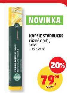KAPSLE STARBUCKS různé druhy, 10 ks