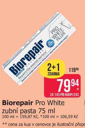 Biorepair Pro White zubní pasta 75 ml