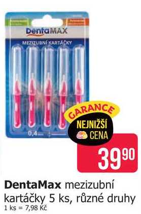 DentaMax mezizubní kartáčky 5 ks, různé druhy