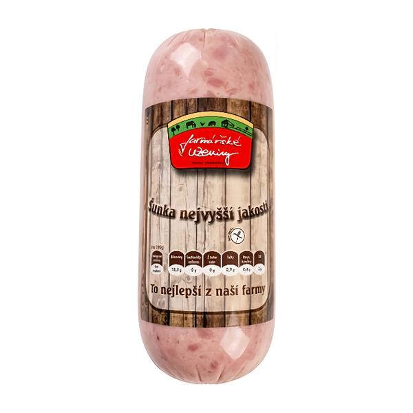 Farmářské uzeniny Šunka nejvyšší jakosti (95% masa)