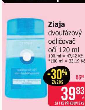 Ziaja dvoufázový odličovač očí 120 ml 