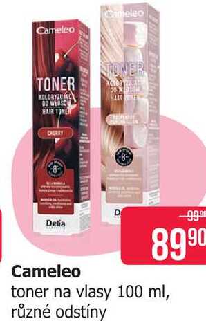 Cameleo toner na vlasy 100 ml, různé odstíny
