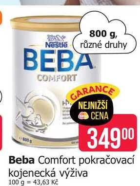 Beba Comfort pokračovací kojenecká výživa 800 g