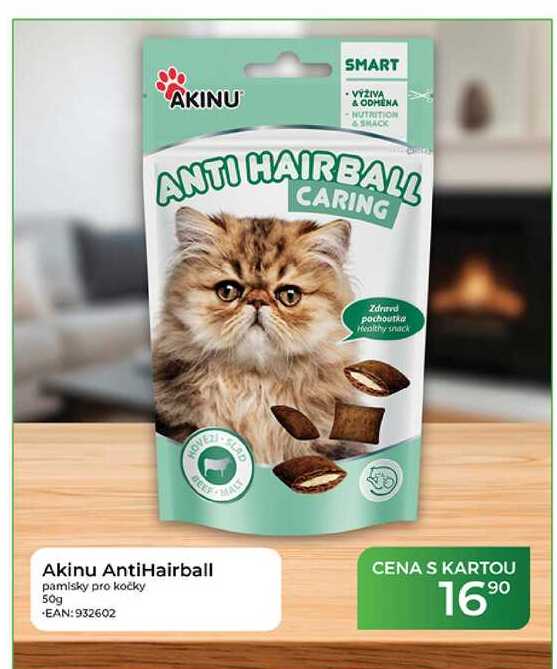 Akinu AntiHairball pamlsky pro kočky 50g