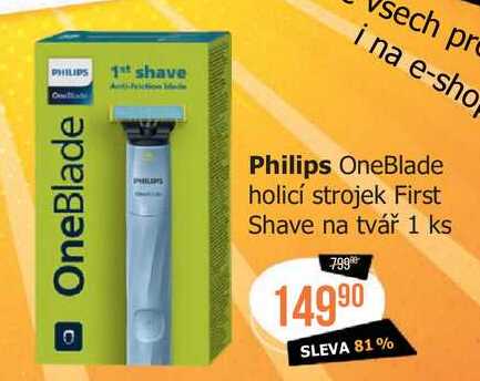 Philips OneBlade holicí strojek First Shave na tvář 1 ks