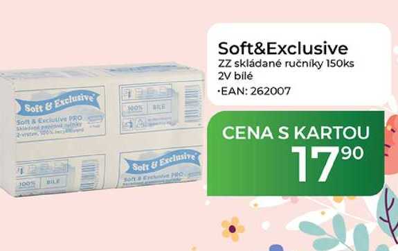 Soft & Exclusive Softs Exce PRO Soft&Exclusive ZZ skládané ručníky 150ks 2V bílé