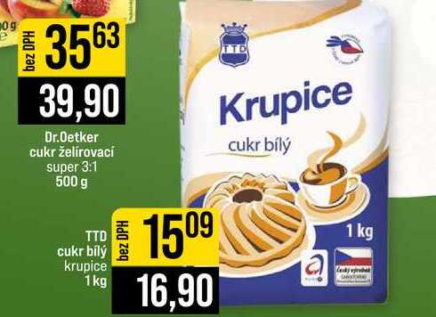 TTD cukr bílý krupice 1kg 