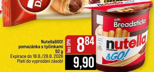 Nutella&GO! pomazánka s tyčinkami 52 g