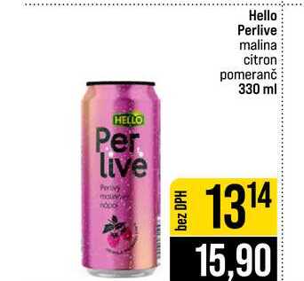 Hello Perlive malina citron pomeranč 330 ml