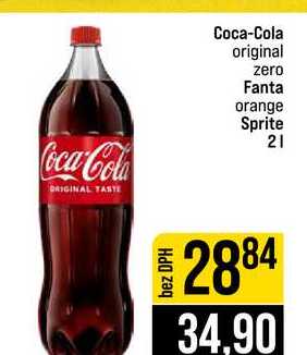 Coca-Cola original zero Fanta orange Sprite 2l