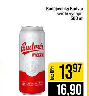 Budějovický Budvar světlé výčepní 500 ml