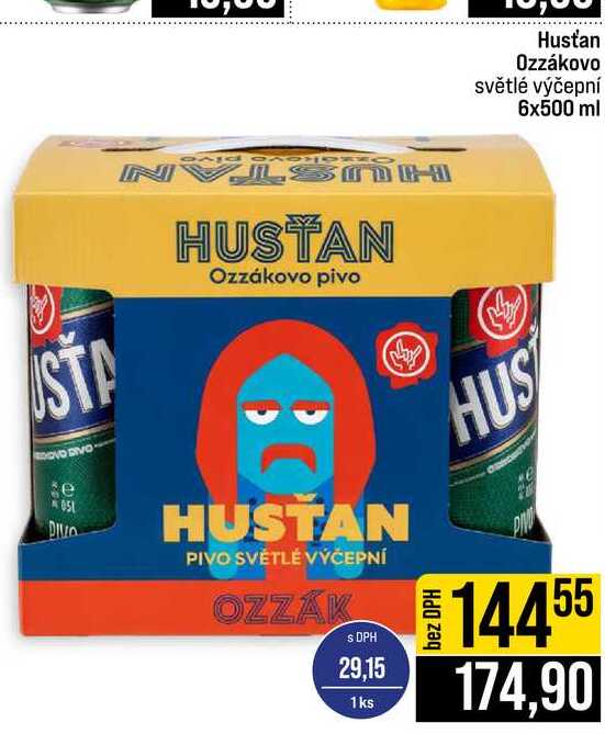 Hustan Ozzákovo světlé výčepní 6x500 ml