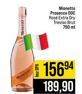 Mionetto Prosecco DOC Rosé Extra Dry Treviso Brut 750 ml