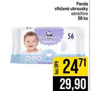 Panda vlhčené ubrousky sensitive 56 ks