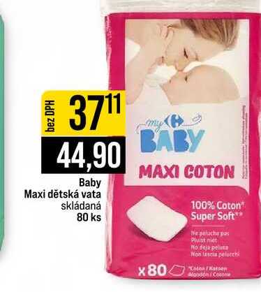 Baby Maxi dětská vata skládaná 80 ks 