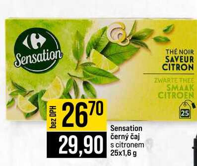 Sensation černý čaj s citronem 25x1,6 g 