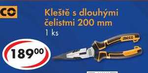 Kleště s dlouhými čelistmi 200 mm