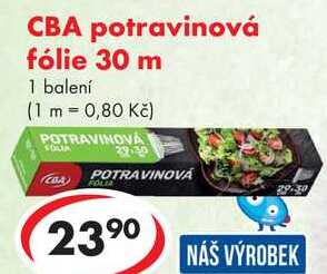 CBA potravinová fólie 30 m