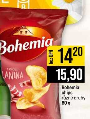 Bohemia chips různé druhy 60 g