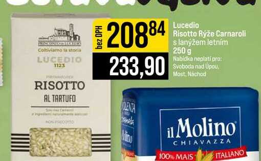 Lucedio Risotto Rýže Carnaroli s lanýžem letním 250 g