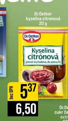 Dr.Oetker kyselina citronová 20 g