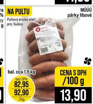 MÚÚÚ párky libové 100g