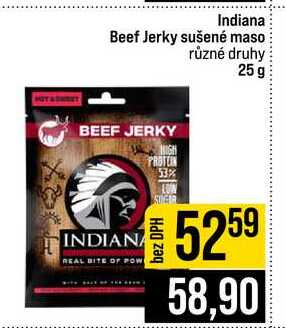 Indiana Beef Jerky sušené maso různé druhy 25 g