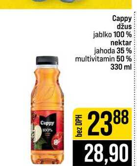 Cappy džus jablko 100% nektar jahoda 35% multivitamin 50% 330 ml