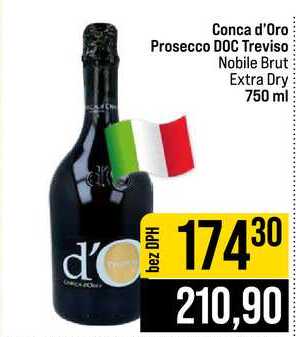 Conca d'Oro Prosecco DOC Treviso Nobile Brut Extra Dry 750 ml