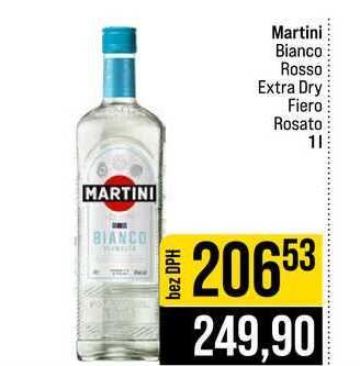 Martini Bianco Rosso Extra Dry Fiero Rosato 1l