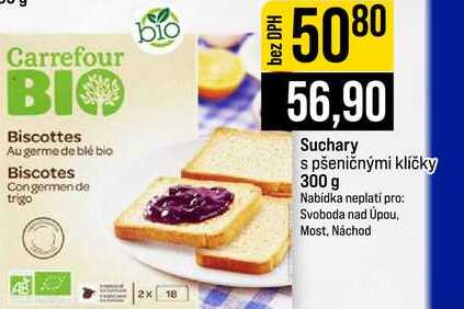 Suchary s pšeničnými klíčky 300 g
