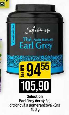 Selection Earl Grey černý čaj citronová a pomerančová kůra 100 g