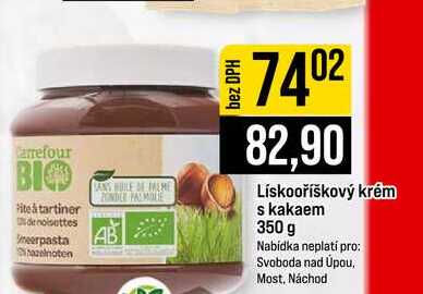 Lískooříškový krém s kakaem 350 g