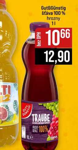 Gut&Günstig šťáva 100% hrozny 1l