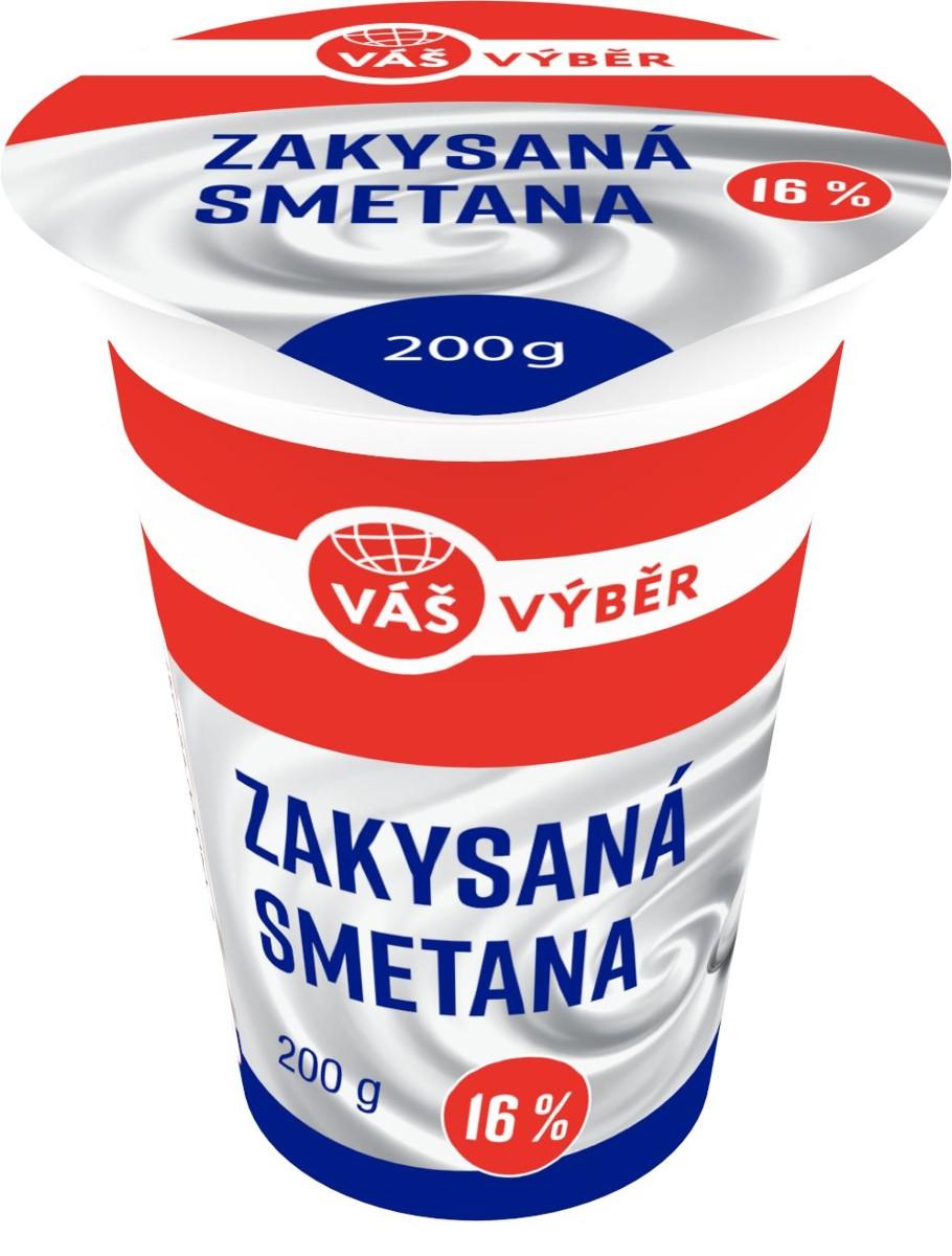 VÁŠ VÝBĚR Zakysaná smetana, 200 g