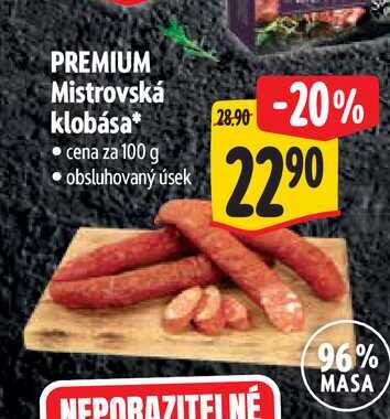 PREMIUM Mistrovská klobása 100 g