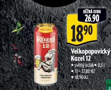 Velkopopovický Kozel 12 0,5 l