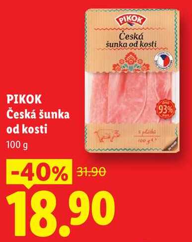 PIKOK Česká šunka od kosti, 100 g