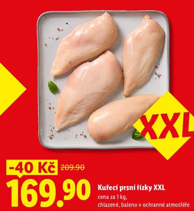 Kuřecí prsní řízky XXL, cena za 1 kg