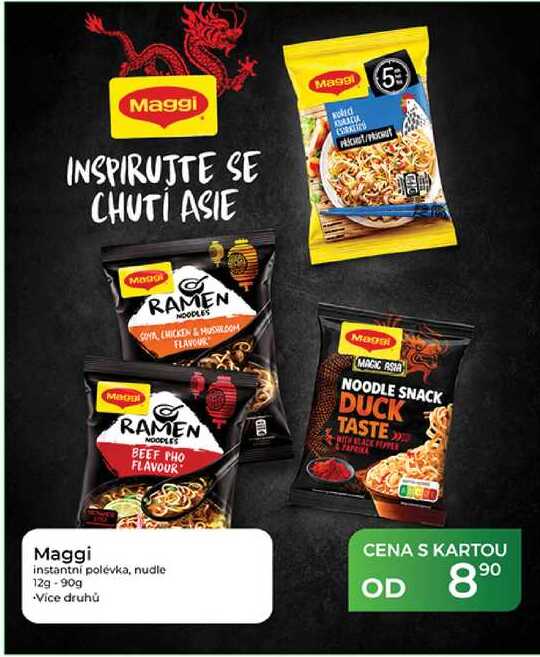 Maggi instantní polévka, nudle 12g-90g 