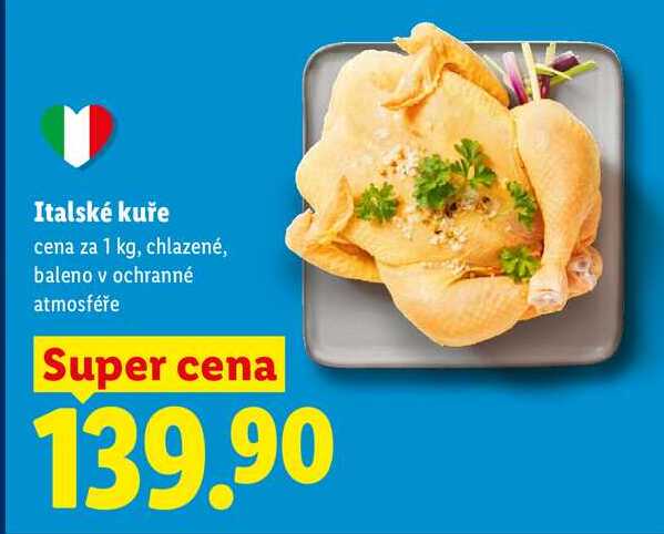 Italské kuře, cena za 1 kg