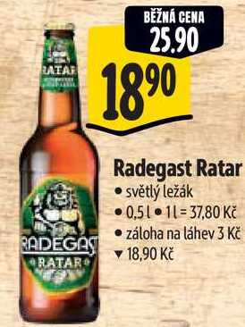 Radegast Ratar, 0,5 l