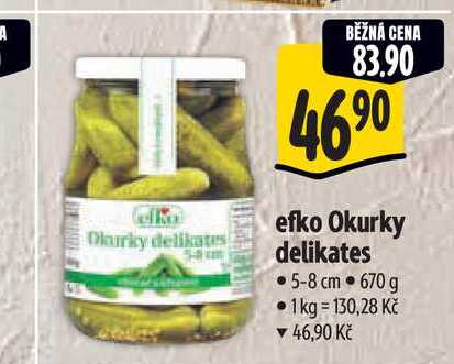 efko Okurky delikates 5-8 cm 670 g